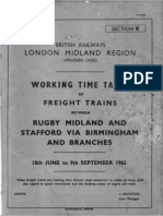 Working Timetable Abstract, 1962, Freight, Dudley-Wichnor: wtt-02