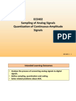 ECE402 Sampling of Analog Signals Quantization of Continuous-Amplitude Signals