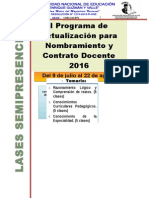 CAPACITACION Para Nombramiento y Contrato Docente 2016