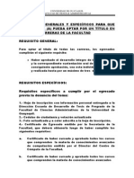 2. Requisitos Generales y Especificos Para Optar Por Un Titulo en Todas Las Carreras