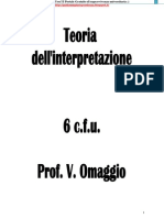 Dispensa Omaggio - Teorie Dell'Interpretazione Giuspositivismo, Ermeneutica Giuridica, Neocostituzionalismo
