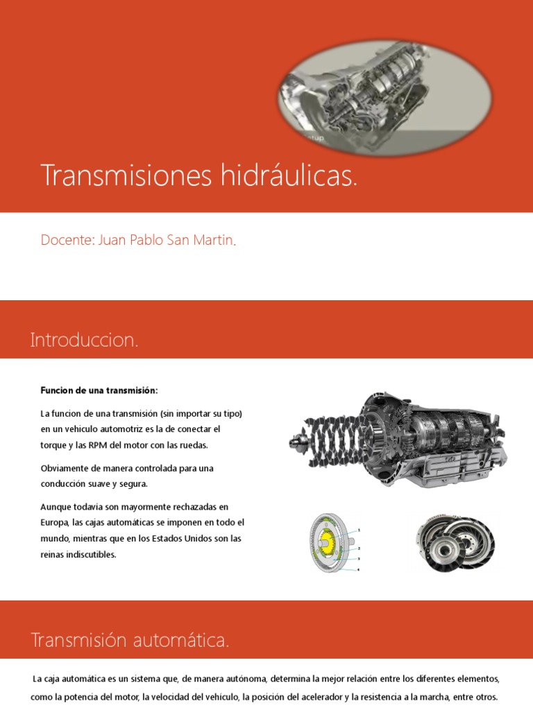 Análisis de las transmisiones hidráulicas automáticas: componentes