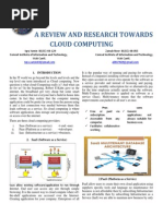 A Review and Research Towards Cloud Computing