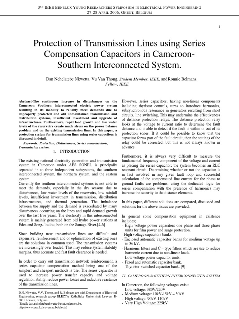 Protection of Transmission Lines Using Series Compensation Capacitors