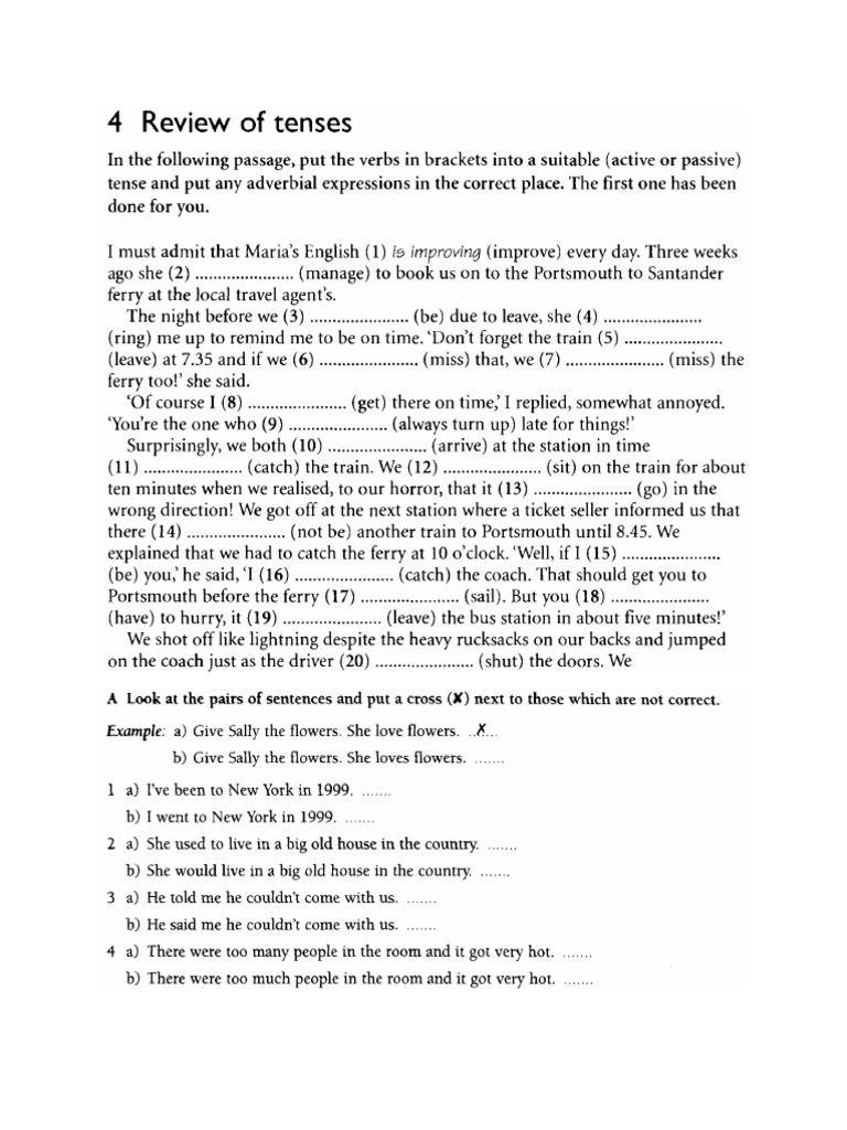 Review of Tenses | PDF