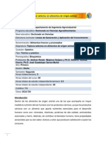 DCA-724 Tópicos Selectos en Alimentos de Origen Animal