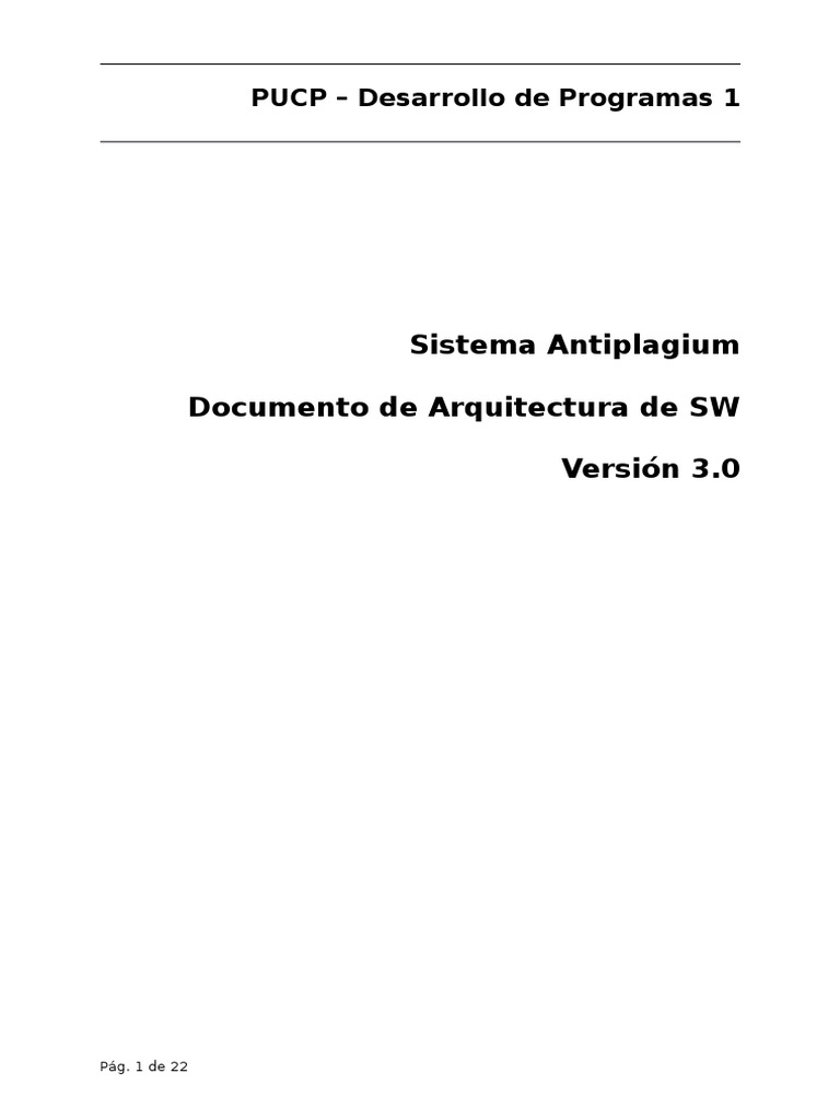 Arquitectura del Sistema Antiplagium | PDF | Caso de uso | Lenguaje de ...