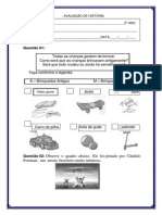 Avaliação de História 2º Ano