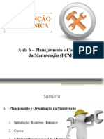 Aula 6 - Planejamento e Controle Da Manutenção PDF