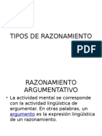 Tipos de Razonamiento