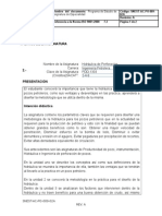 Temario de La Especialidad Perforación Direccional de La Carrera Ingenieria Petrolera.