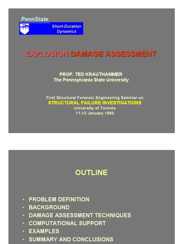 Explosive Damage Assessment | PDF