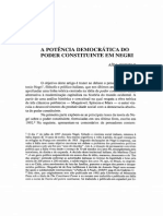 A Potência Democrática Do Poder Constituinte Em Negri