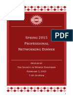 SWE Networking Dinner Spring 2015 Brochure
