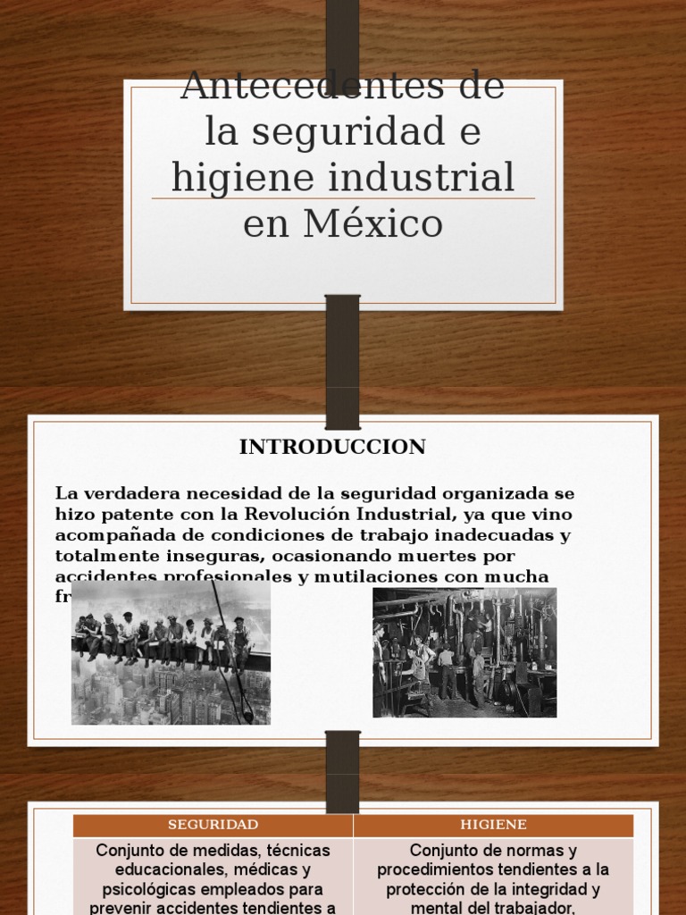 Antecedentes de La Seguridad e Higiene Industrial en Mexico | PDF