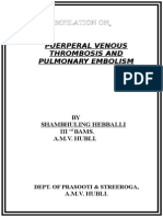 Puerperal Venous Thrombosis and Pulmonary Embolism