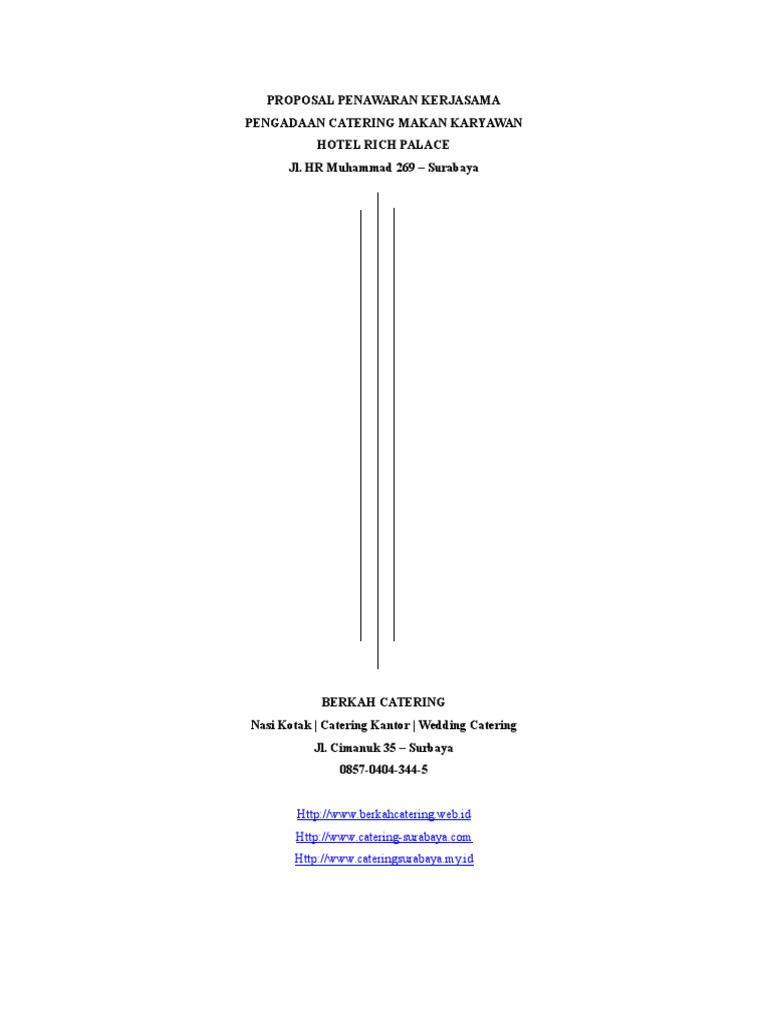 Proposal Penawaran Kerjasama Catering Pdf