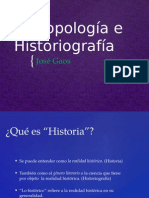 De Antropología e Historiografía
