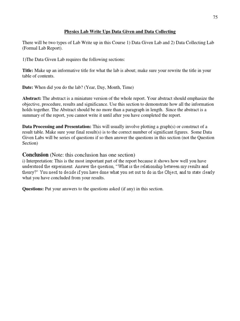 How To Write Physics Lab? | PDF | Experiment | Abstract (Summary)