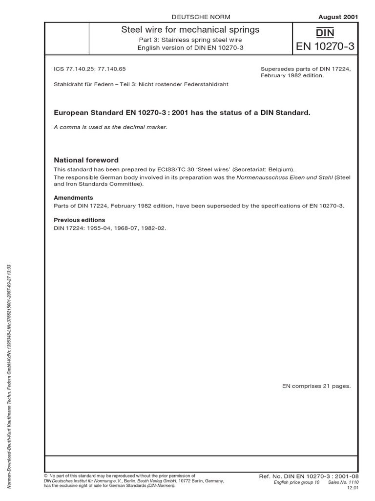 En 10270 3 PDF