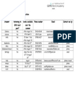 1mk Summer Contact Information