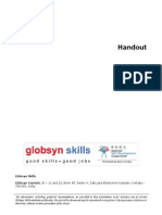 Handout: Globsyn Skills Globsyn Crystals, XI - 11 and 12, Block EP, Sector V, Salt Lake Electronics Complex, Kolkata