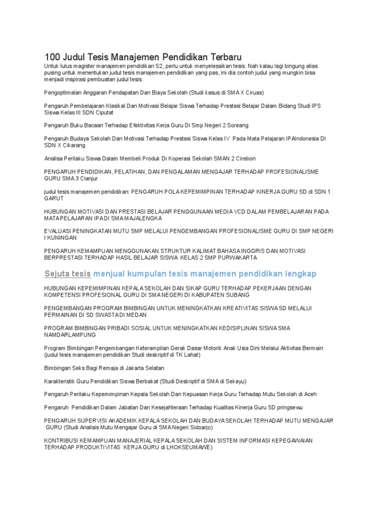 Tesis manajemen pendidikan image