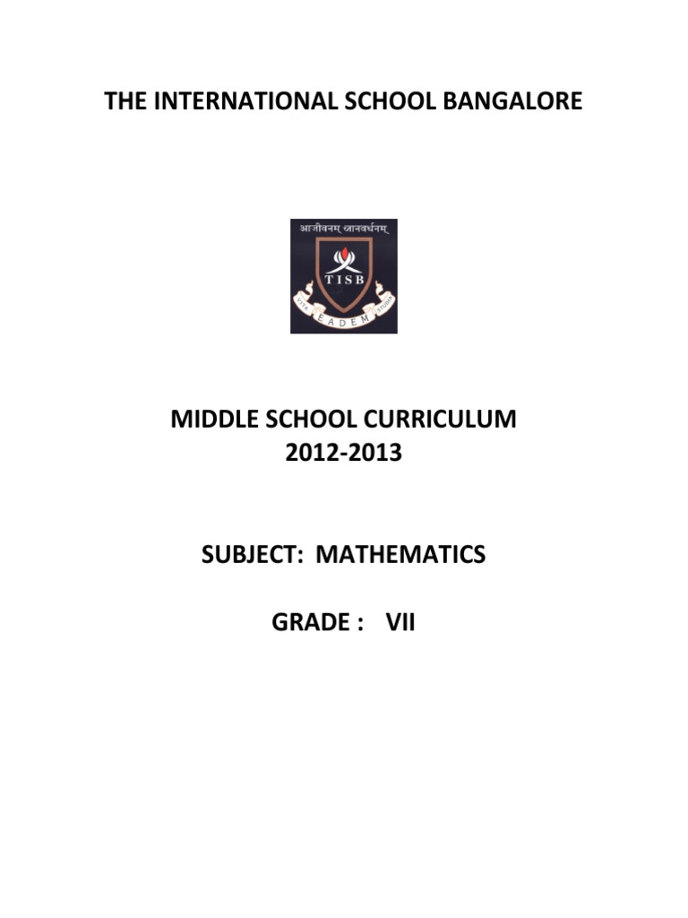 Grade 7 igcse maths syllabus.pdf Educational Assessment Teaching