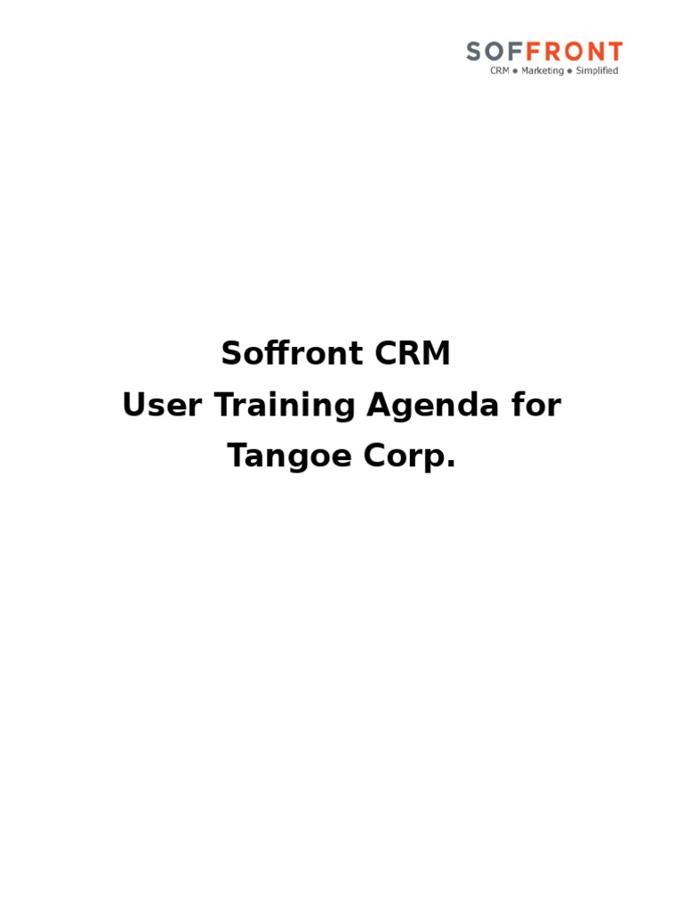 Tangoe CRM User Training Guide | PDF