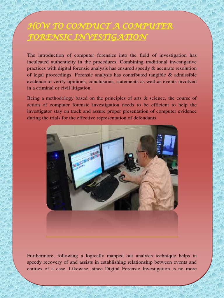 How to Conduct a Computer Forensic Investigation | Computer Forensics ...