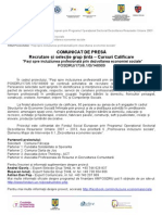 Selectie Grup Tinta POSDRU - incluziune profesionala prin economia sociala