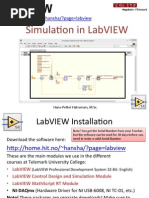 Simulation in LabVIEW - Overview