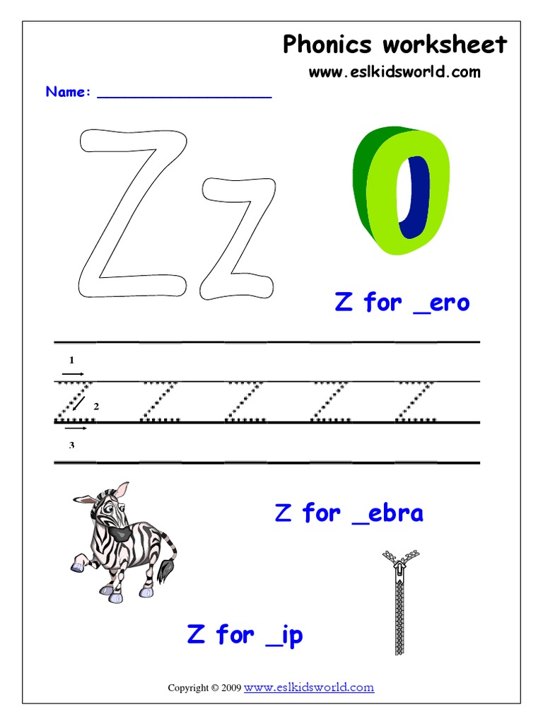 Phonics Worksheet: Z Sounds Activities | PDF | Language Arts & Discipline
