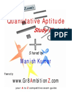 Quantitative Aptitude Study Material - Gr8AmbitionZ