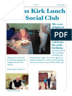 Mearns Kirk Lunch and Social Club: We Were Delighted That Jack Managed Back in Time To Celebrate His 90th Birthday
