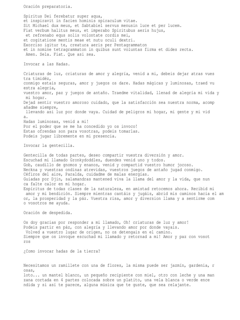 Invocación de Hadas y Ritual Mágico | PDF | Religión y creencia