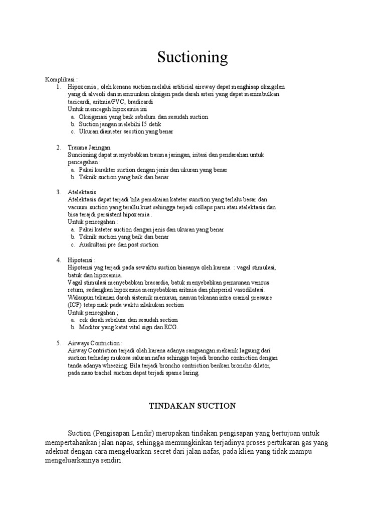 Suctioning | PDF