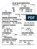 Coulomb'S Law of Electrostatics Energy Stored Capacitance Capacitors Series Capacitors