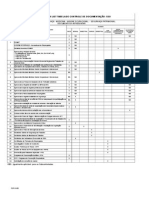 Check List - Tabela de Controle de Documentação - SSO - 01568 [ E 1 ]