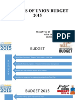 Analysis of Union Budget 2015