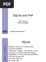 Manual SQLite and PHP