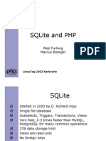 Manual SQLite and PHP