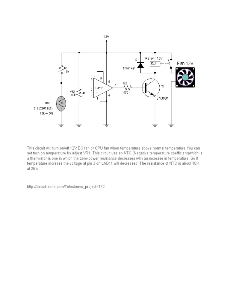 Automatic Fan Controller Circuit | PDF | Computers | Technology ...