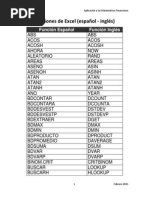 Formulas Excel Ingles y Español | PDF | Desviación Estándar | Funcion ...