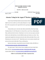 Absentee Voting For The August 4 Election Available Now