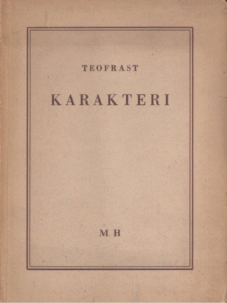 Teofrast - Karakteri