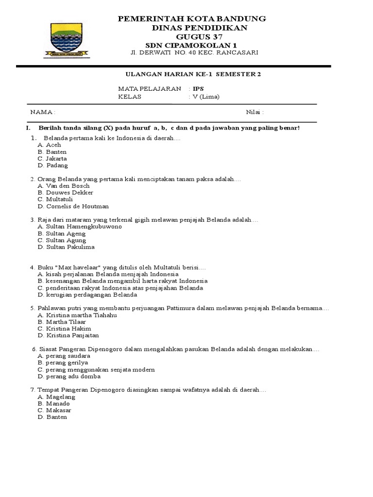 Ulangan Kelas 5 Semester 2 Guru Galeri