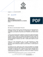 Carta Del Procurador Alejandro Ordóñez Al Jefe Negociador de Las Farc Iván Márquez