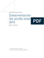 Determinación de La Arcilla Total AFS