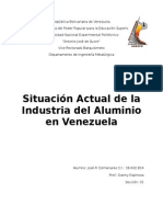 Situacion Actual Del Aluminio en Venezuela